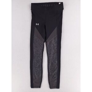 Under Armour Compression Pants Womens XS Black Ankle Legging Abstract Yoga